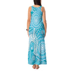 50 Years Deadly NAIDOC Week 2026 Personalised Tank Maxi Dress Dhari Blue Indigenous Art