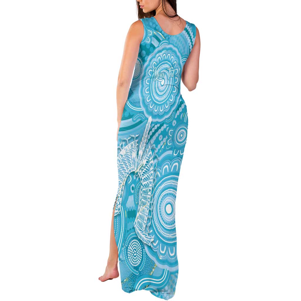 50 Years Deadly NAIDOC Week 2026 Personalised Tank Maxi Dress Dhari Blue Indigenous Art