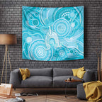 50 Years Deadly NAIDOC Week 2026 Personalised Tapestry Dhari Blue Indigenous Art