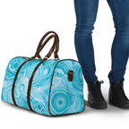 50 Years Deadly NAIDOC Week 2026 Personalised Travel Bag Dhari Blue Indigenous Art