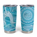 50 Years Deadly NAIDOC Week 2026 Personalised Tumbler Cup Dhari Blue Indigenous Art