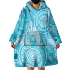 50 Years Deadly NAIDOC Week 2026 Personalised Wearable Blanket Hoodie Dhari Blue Indigenous Art