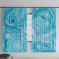 50 Years Deadly NAIDOC Week 2026 Personalised Window Curtain Dhari Blue Indigenous Art