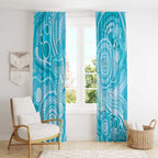 50 Years Deadly NAIDOC Week 2026 Personalised Window Curtain Dhari Blue Indigenous Art