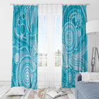 50 Years Deadly NAIDOC Week 2026 Personalised Window Curtain Dhari Blue Indigenous Art
