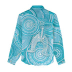 50 Years Deadly NAIDOC Week 2026 Personalised Women Casual Shirt Dhari Blue Indigenous Art