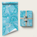 50 Years Deadly NAIDOC Week 2026 Personalised Wrapping Paper Dhari Blue Indigenous Art
