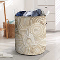50 Years Deadly NAIDOC Week 2026 Personalised Laundry Basket Dhari Beige Indigenous Art