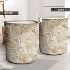50 Years Deadly NAIDOC Week 2026 Personalised Laundry Basket Dhari Beige Indigenous Art