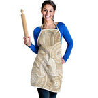50 Years Deadly NAIDOC Week 2026 Personalised Apron Dhari Beige Indigenous Art