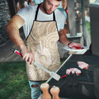 50 Years Deadly NAIDOC Week 2026 Personalised Apron Dhari Beige Indigenous Art
