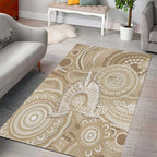 50 Years Deadly NAIDOC Week 2026 Personalised Area Rug Dhari Beige Indigenous Art