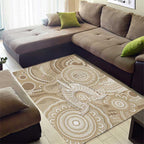 50 Years Deadly NAIDOC Week 2026 Personalised Area Rug Dhari Beige Indigenous Art