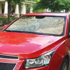 50 Years Deadly NAIDOC Week 2026 Personalised Auto Sun Shade Dhari Beige Indigenous Art