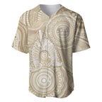 50 Years Deadly NAIDOC Week 2026 Personalised Baseball Jersey Dhari Beige Indigenous Art