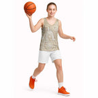 50 Years Deadly NAIDOC Week 2026 Personalised Basketball Jersey Dhari Beige Indigenous Art
