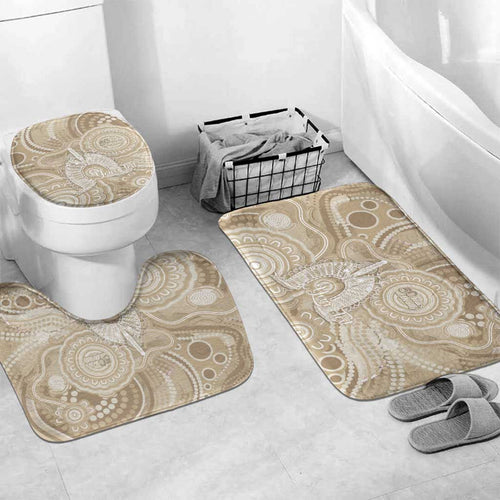 50 Years Deadly NAIDOC Week 2026 Personalised Bathroom Set Dhari Beige Indigenous Art