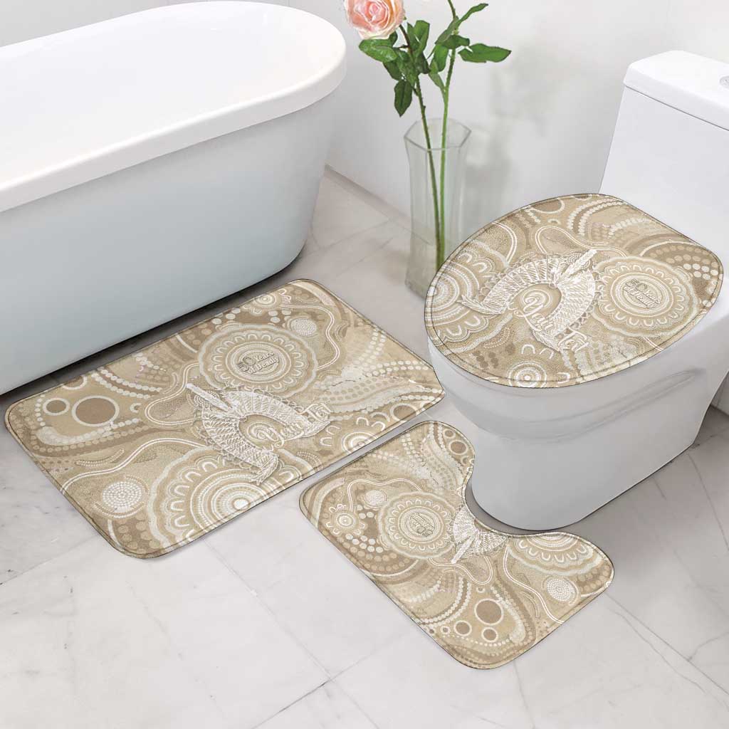 50 Years Deadly NAIDOC Week 2026 Personalised Bathroom Set Dhari Beige Indigenous Art