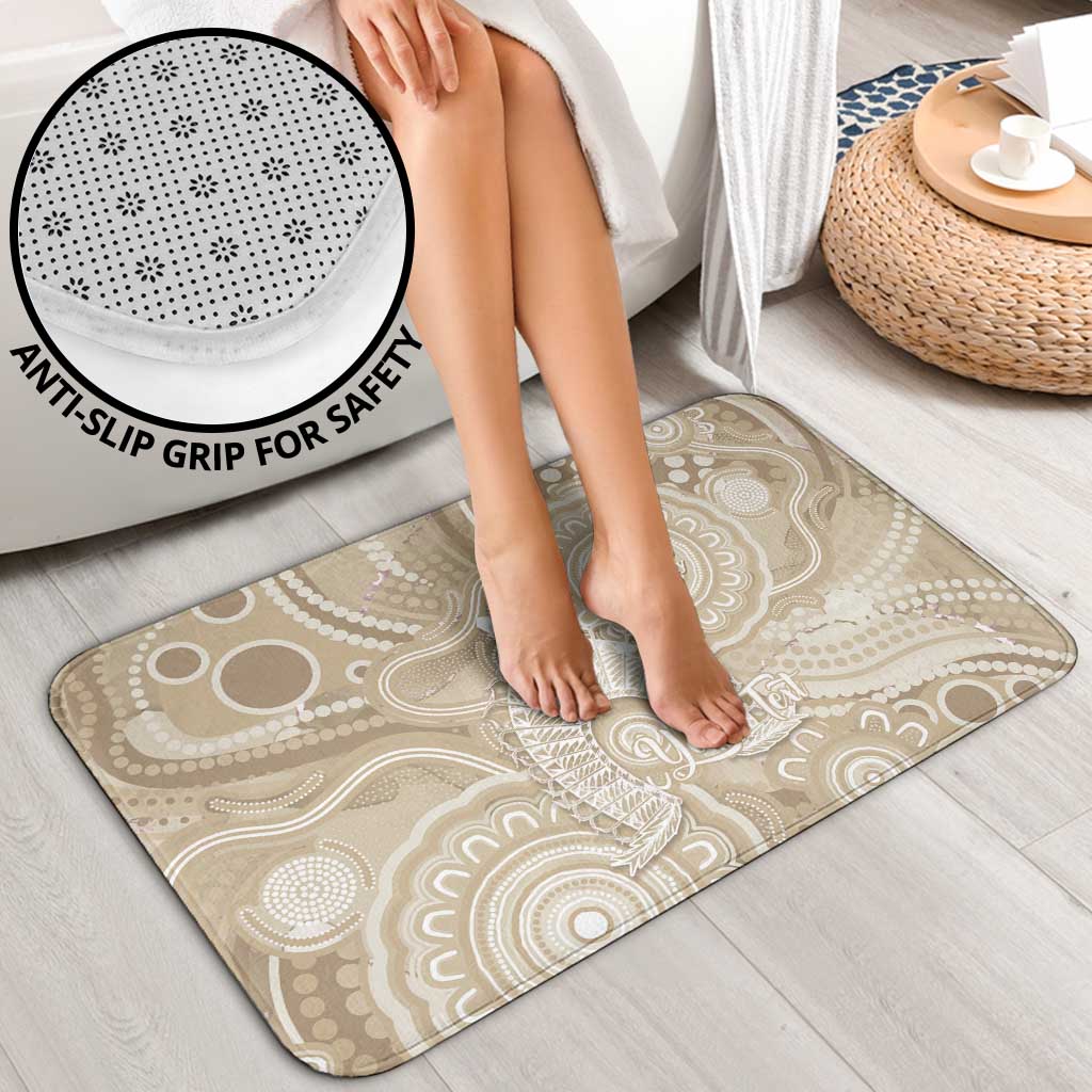 50 Years Deadly NAIDOC Week 2026 Personalised Bathroom Set Dhari Beige Indigenous Art