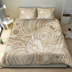 50 Years Deadly NAIDOC Week 2026 Personalised Bedding Set Dhari Beige Indigenous Art