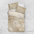 50 Years Deadly NAIDOC Week 2026 Personalised Bedding Set Dhari Beige Indigenous Art