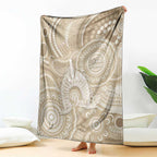 50 Years Deadly NAIDOC Week 2026 Personalised Blanket Dhari Beige Indigenous Art