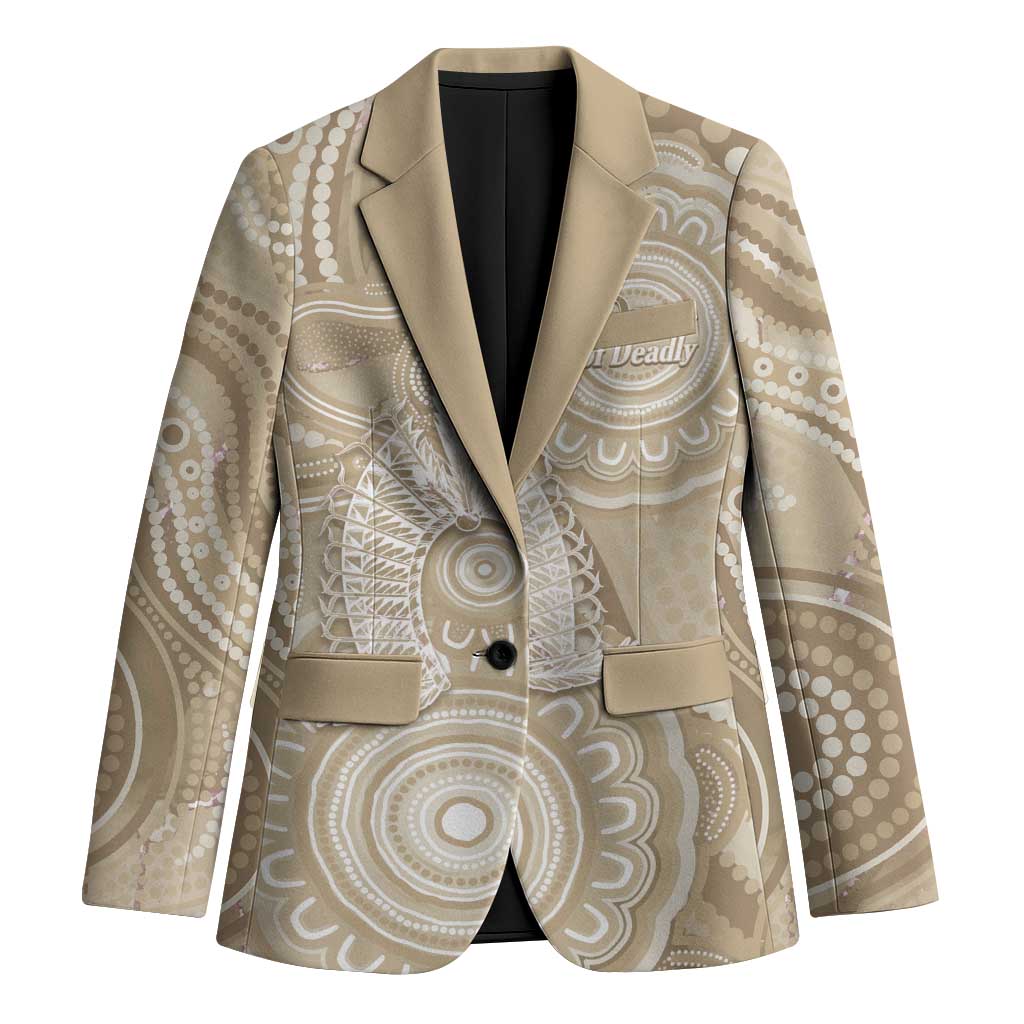 50 Years Deadly NAIDOC Week 2026 Personalised Blazer Dhari Beige Indigenous Art