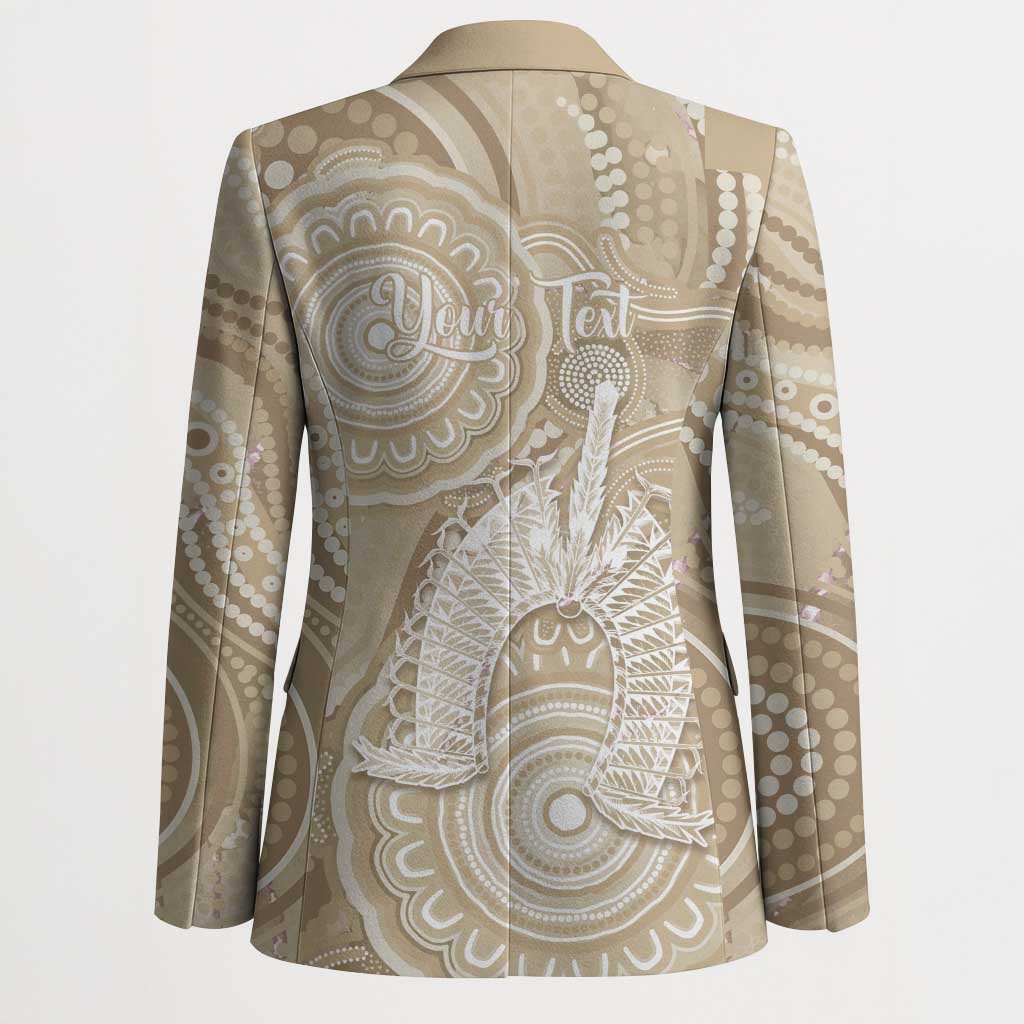 50 Years Deadly NAIDOC Week 2026 Personalised Blazer Dhari Beige Indigenous Art