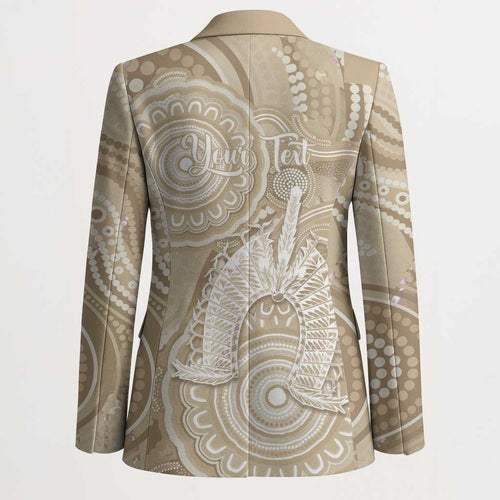 50 Years Deadly NAIDOC Week 2026 Personalised Blazer Dhari Beige Indigenous Art