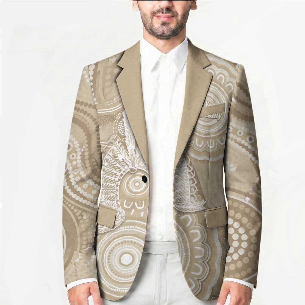 50 Years Deadly NAIDOC Week 2026 Personalised Blazer Dhari Beige Indigenous Art