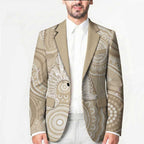 50 Years Deadly NAIDOC Week 2026 Personalised Blazer Dhari Beige Indigenous Art