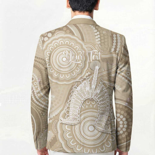 50 Years Deadly NAIDOC Week 2026 Personalised Blazer Dhari Beige Indigenous Art
