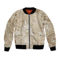 50 Years Deadly NAIDOC Week 2026 Personalised Bomber Jacket Dhari Beige Indigenous Art
