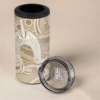 50 Years Deadly NAIDOC Week 2026 Personalised 4 in 1 Can Cooler Tumbler Dhari Beige Indigenous Art
