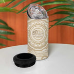 50 Years Deadly NAIDOC Week 2026 Personalised 4 in 1 Can Cooler Tumbler Dhari Beige Indigenous Art