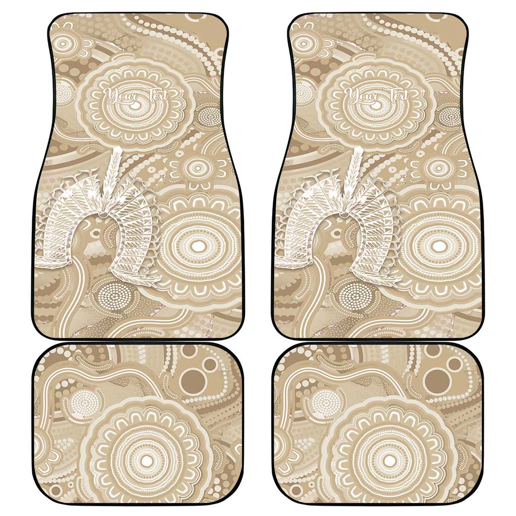 50 Years Deadly NAIDOC Week 2026 Personalised Car Mats Dhari Beige Indigenous Art