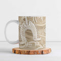 50 Years Deadly NAIDOC Week 2026 Personalised Ceramic Mug Dhari Beige Indigenous Art