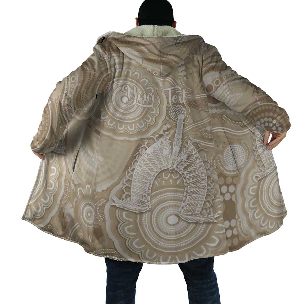 50 Years Deadly NAIDOC Week 2026 Personalised Cloak Dhari Beige Indigenous Art