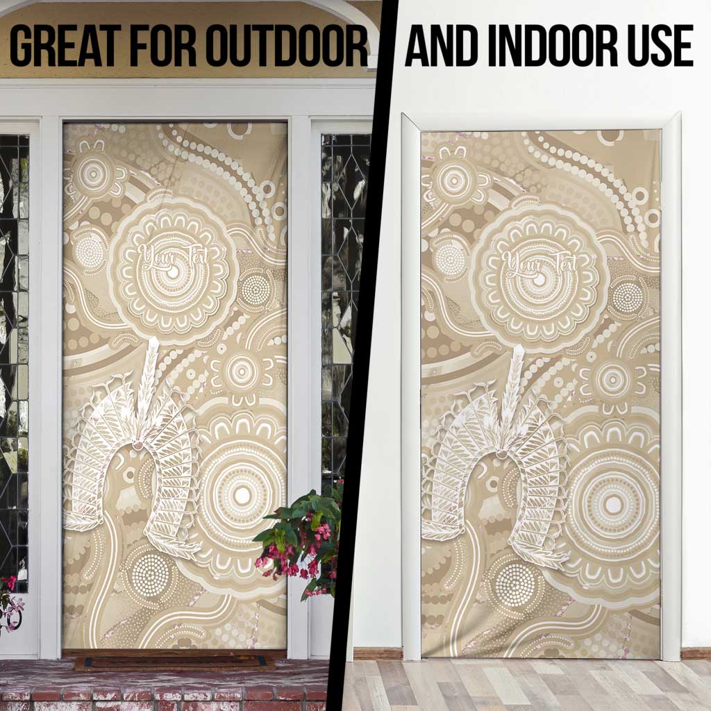 50 Years Deadly NAIDOC Week 2026 Personalised Door Cover Dhari Beige Indigenous Art