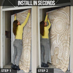 50 Years Deadly NAIDOC Week 2026 Personalised Door Cover Dhari Beige Indigenous Art