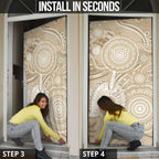 50 Years Deadly NAIDOC Week 2026 Personalised Door Cover Dhari Beige Indigenous Art