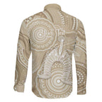 50 Years Deadly NAIDOC Week 2026 Personalised Family Matching Mermaid Dress and Hawaiian Shirt Dhari Beige Indigenous Art