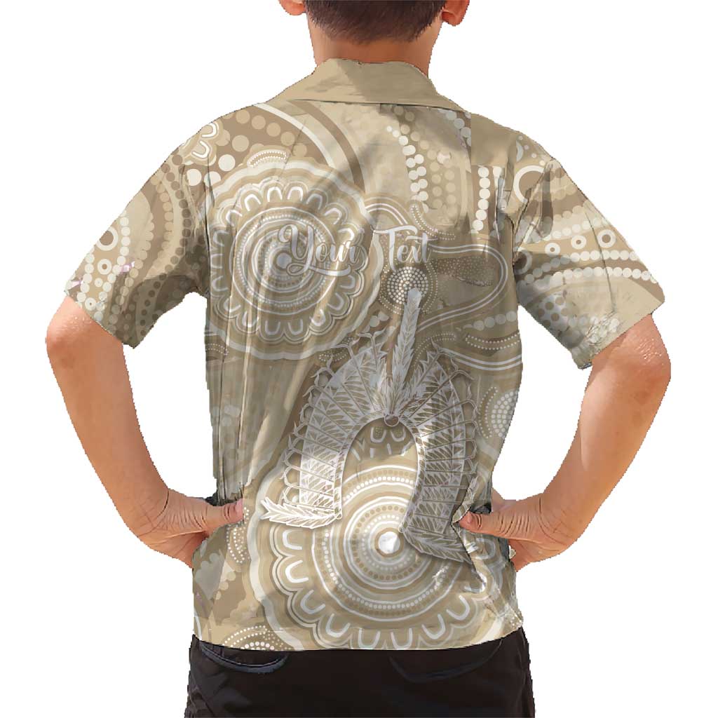50 Years Deadly NAIDOC Week 2026 Personalised Family Matching Puletasi and Hawaiian Shirt Dhari Beige Indigenous Art