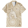 50 Years Deadly NAIDOC Week 2026 Personalised Family Matching Puletasi and Hawaiian Shirt Dhari Beige Indigenous Art