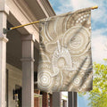 50 Years Deadly NAIDOC Week 2026 Personalised Garden Flag Dhari Beige Indigenous Art