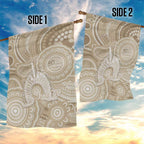 50 Years Deadly NAIDOC Week 2026 Personalised Garden Flag Dhari Beige Indigenous Art