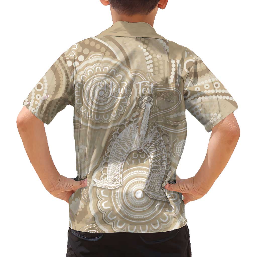 50 Years Deadly NAIDOC Week 2026 Personalised Hawaiian Shirt Dhari Beige Indigenous Art