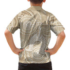 50 Years Deadly NAIDOC Week 2026 Personalised Hawaiian Shirt Dhari Beige Indigenous Art