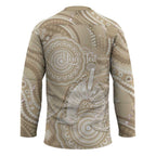 50 Years Deadly NAIDOC Week 2026 Personalised Hockey Jersey Dhari Beige Indigenous Art