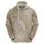 50 Years Deadly NAIDOC Week 2026 Personalised Hoodie Dhari Beige Indigenous Art